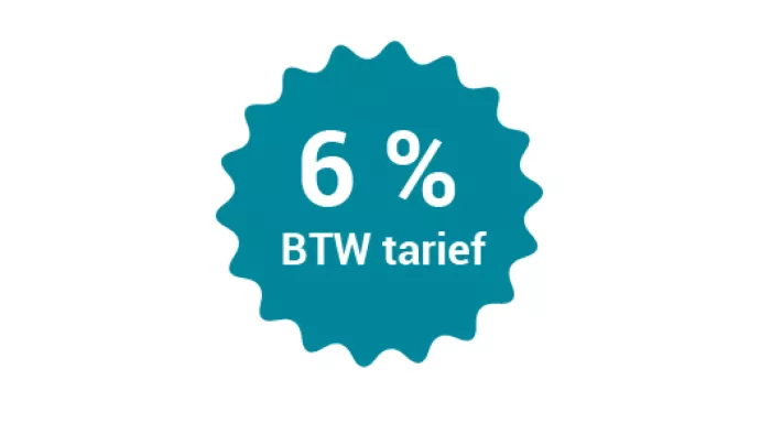 Lage BTW tarief gaat van 6% naar 9%.